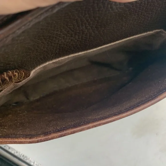 Brighton Vintage Brown Leather Braided Shoulder Bag BRN5279C - Picture 6 of 13